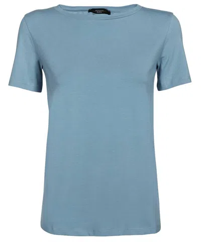 Weekend Max Mara Cotton T-shirt In Blue