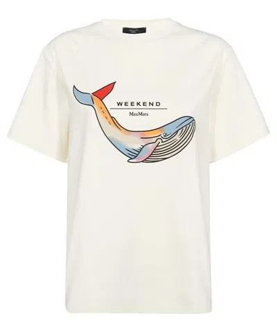 Weekend Max Mara Cotton T-shirt In Neutral