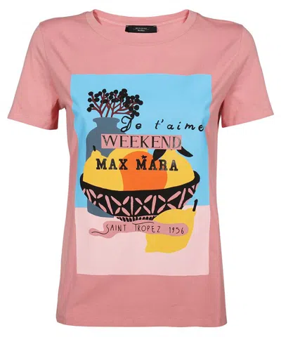 Weekend Max Mara Cotton T-shirt In Pink
