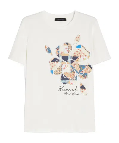 Weekend Max Mara Cotton T-shirt In Off White