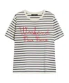 Weekend Max Mara Women's Olga T-shirt Navy | Size Xl | 2515971042600001 In White