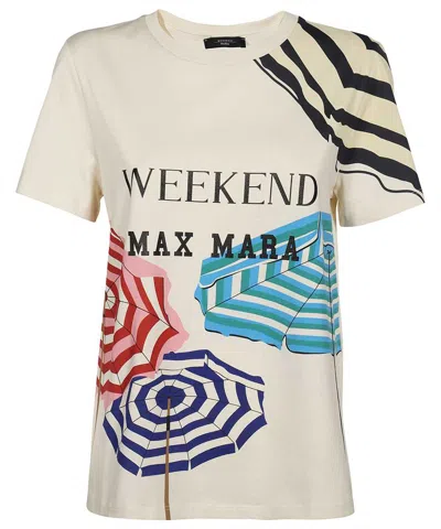 Weekend Max Mara Cotton T-shirt In White