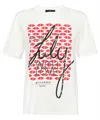 Weekend Max Mara Heart-print Cotton T-shirt In White