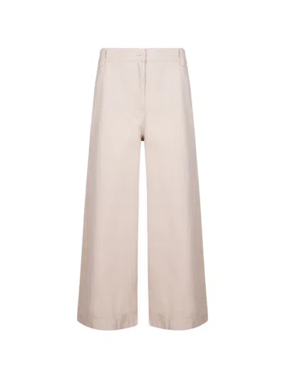 Weekend Max Mara Weekend Maxmara Wkdariete Cotton Drill Trousers In Neutral