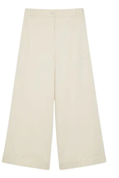 Weekend Max Mara Cotton Trousers In Neutral