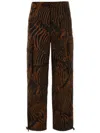 Weekend Max Mara Twill Cargo Pant Animal Print In Braun