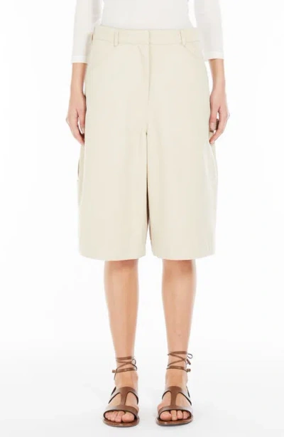 Weekend Max Mara Cotton And Linen Canvas Trousers In Beige