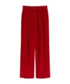 Weekend Max Mara Cotton Velvet Trousers In Red