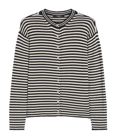 Weekend Max Mara Cotton Yarn Cardigan In Black