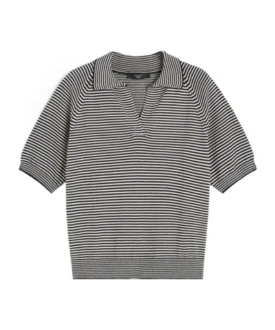 Weekend Max Mara Cotton Yarn Polo Shirt In Gray