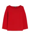 Weekend Max Mara Raglan-sleeve Boat-neck Sweater In Red