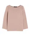 Weekend Max Mara Addotto Boat Neck Sweater In Pink
