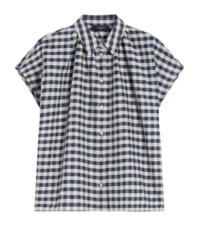 Weekend Max Mara Cotton-blend Check Shirt In Multi