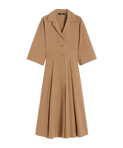 Weekend Max Mara Cotton-poplin Midi Shirt Dress In Purple