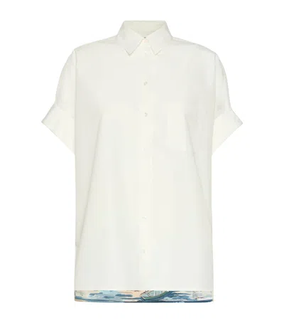 Weekend Max Mara Cotton-silk Printed Shirt In White