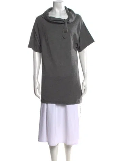 Pre-owned Weekend Max Mara Cowl Neck Sweater In Grey
