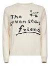 Weekend Max Mara Crab-motif Knitted Sweater In Neutral
