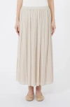 Weekend Max Mara Cral Pleated Jersey Midi Skirt In Neutral
