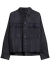 Weekend Max Mara Long-sleeve Flap-pocket Shirt In Blue