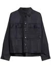 Weekend Max Mara Long-sleeve Flap-pocket Shirt In Blue