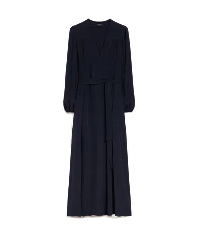 Weekend Max Mara Crepe Chine Dress In Black