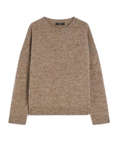 WEEKEND MAX MARA CREW-NECK COTTON AND WOOL KNIT JUMPER