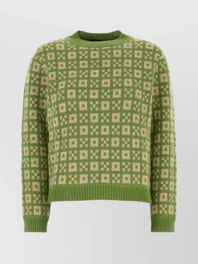 Weekend Max Mara Crew Neck Geometric Pattern Paride Sweater