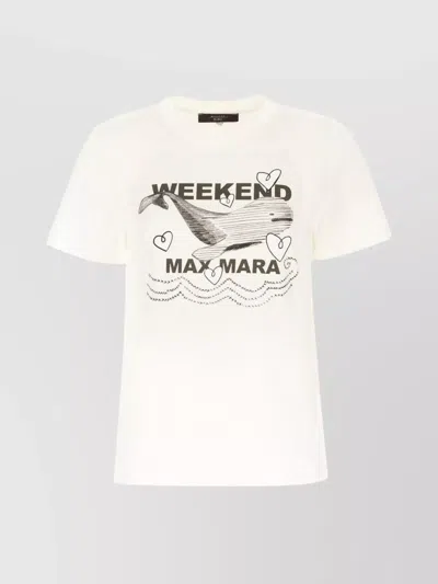 Weekend Max Mara Crew Neck Graphic Print Short Sleeves T-shirt