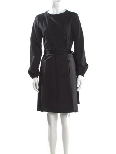 Pre-owned Weekend Max Mara Crew Neck Knee-length Dress In Black
