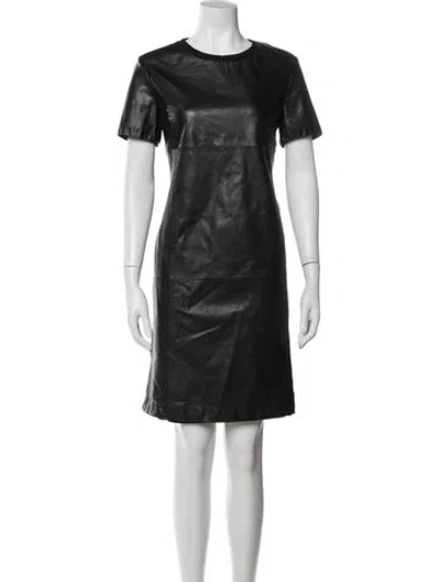 Pre-owned Weekend Max Mara Crew Neck Knee-length Dress In Black