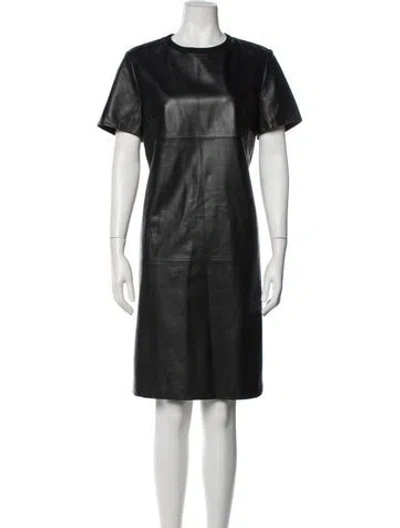 Pre-owned Weekend Max Mara Crew Neck Knee-length Dress In Black
