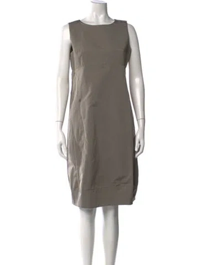Pre-owned Weekend Max Mara Crew Neck Knee-length Dress In Gray