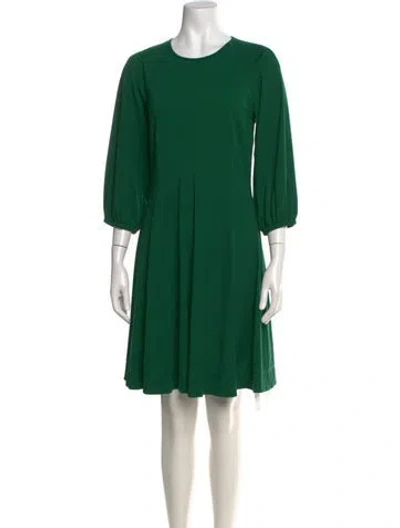 Pre-owned Weekend Max Mara Crew Neck Knee-length Dress In Green