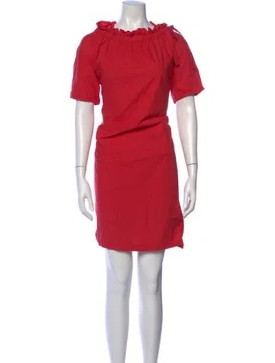 Pre-owned Weekend Max Mara Crew Neck Knee-length Dress In Pink