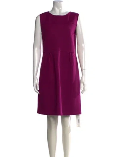 Pre-owned Weekend Max Mara Crew Neck Knee-length Dress In Purple