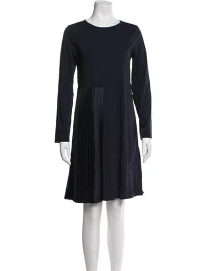 Pre-owned Weekend Max Mara Crew Neck Knee-length Dress W/ Tags In Blue