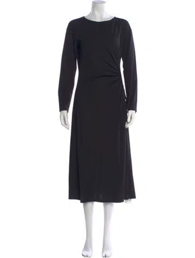 Pre-owned Weekend Max Mara Crew Neck Long Dress In Blue