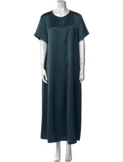 Pre-owned Weekend Max Mara Crew Neck Long Dress In Green
