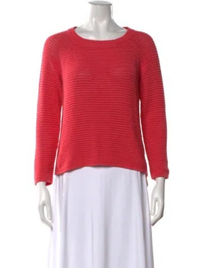 Pre-owned Weekend Max Mara Crew Neck Long Sleeve Top In Red