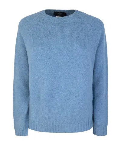 Weekend Max Mara Crew Neck Long-sleeved Knitwear In Blue