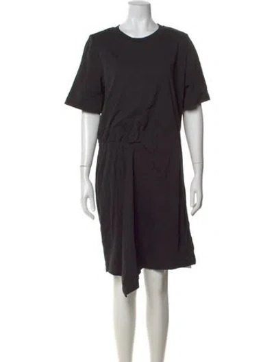 Pre-owned Weekend Max Mara Crew Neck Midi Length Dress In Black