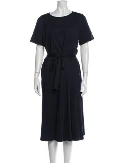 Pre-owned Weekend Max Mara Crew Neck Midi Length Dress In Blue