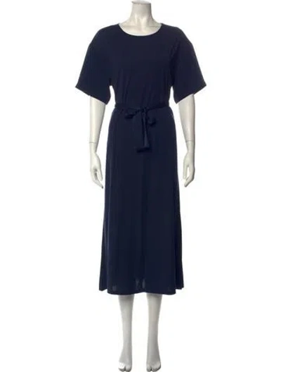 Pre-owned Weekend Max Mara Crew Neck Midi Length Dress In Blue