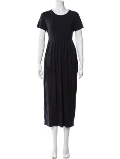 Pre-owned Weekend Max Mara Crew Neck Midi Length Dress In Blue