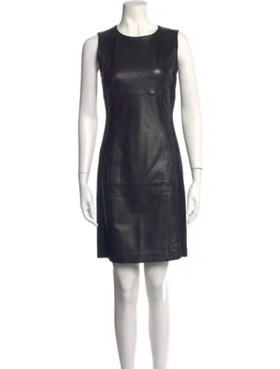 Pre-owned Weekend Max Mara Crew Neck Mini Dress In Black