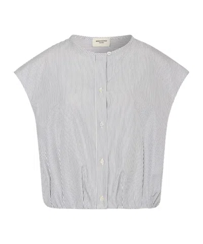 Weekend Max Mara Crew Neck Shirt In White