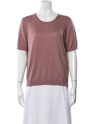 Pre-owned Weekend Max Mara Crew Neck Short Sleeve Top In Pink