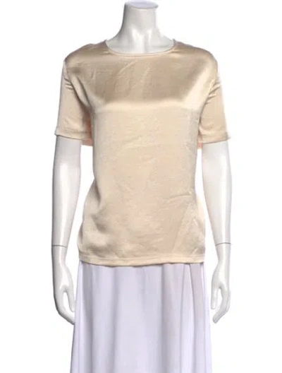 Pre-owned Weekend Max Mara Crew Neck Short Sleeve T-shirt In Neutral