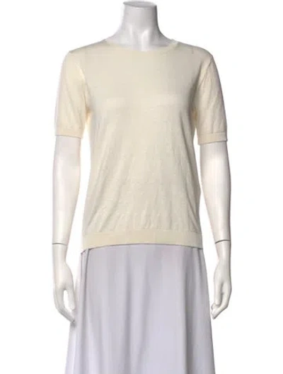 Pre-owned Weekend Max Mara Crew Neck Short Sleeve T-shirt W/ Tags In Neutrals