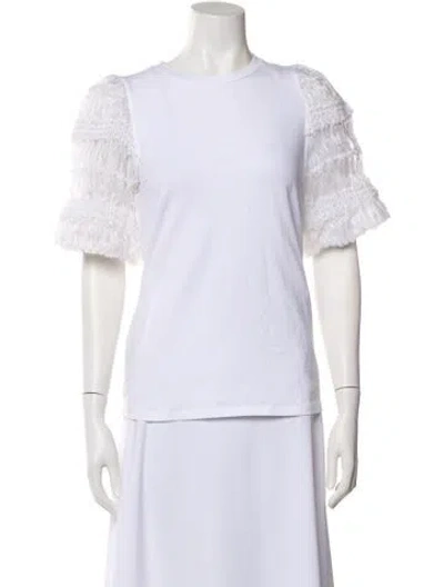 Pre-owned Weekend Max Mara Crew Neck Short Sleeve T-shirt W/ Tags In White